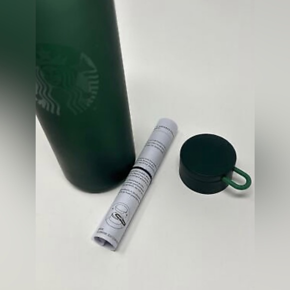 Starbucks Matte Green Plastic Water Bottle Tumbler Cup Venti 24oz NWT 2022 To Go - Picture 9 of 14